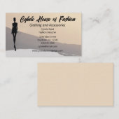 Carte De Visite Mode Modèle Silhouette Vêtements Mode Design (Devant / Derrière)
