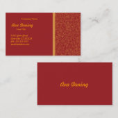 Carte De Visite Mode orange rouge (Devant / Derrière)