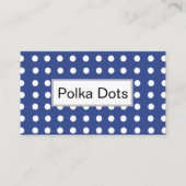 Carte De Visite Mode Points Bleus Blancs (Devant)