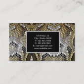 Carte De Visite Mode poster de animal tendance tendance peau de se (Dos)