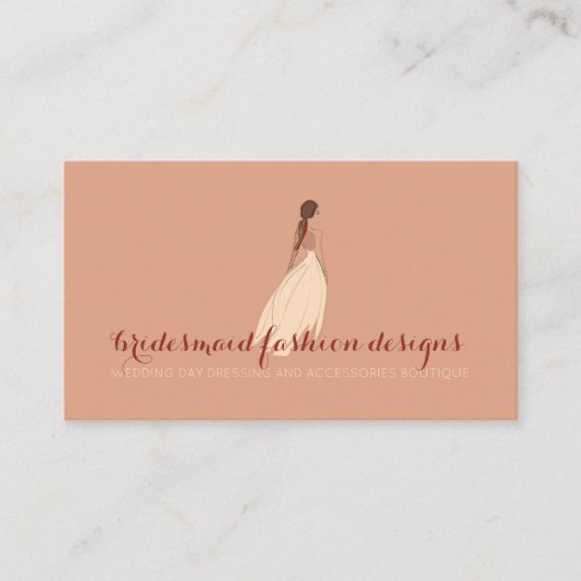 Carte De Visite Mode pour Mariage Bridesmaid Evêque robe de fête (Devant)