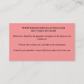 CARTE DE VISITE MODE STYLISME PRET A PORTER (Dos)