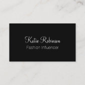 Carte De Visite Mode tendance Influenceur des médias sociaux (Dos)