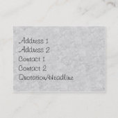 Carte De Visite Mode victorienne (Dos)