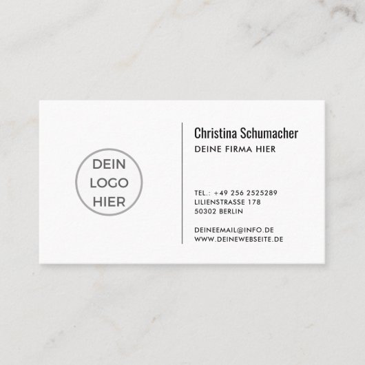 Carte de visite Modèle (Devant)