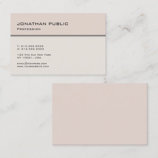 Carte De Visite Modèle à la mode de conception élégante (Devant / Derrière)