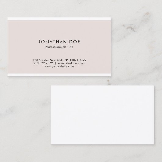 Carte De Visite Modèle à la mode moderne créatif de conception (Devant / Derrière)