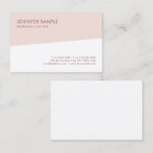 Carte De Visite Modèle à la mode professionnel simple élégant (Devant / Derrière)