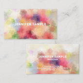 Carte De Visite Modèle abstrait moderne élégant affligé des textes (Devant / Derrière)