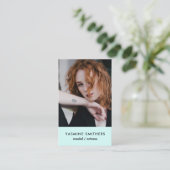 Carte De Visite Modèle acteur chanteur danseur SOCIAL Mint Green P (Debout devant)