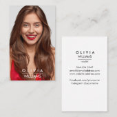 Carte De Visite Modèle acteur Dancer Photo Transparent Gradient (Devant / Derrière)