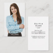 Carte De Visite Modèle acteur Dancer Photo Transparent Gradient Bu (Devant / Derrière)