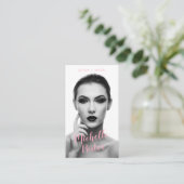 Carte De Visite Modèle acteur photo moderne noir et blanc (Debout devant)