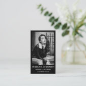 Carte De Visite Modèle Acteur photo noir et blanc professionnel (Debout devant)