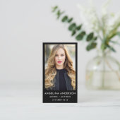 Carte De Visite Modèle Acteur Photo Professionnel (Debout devant)