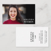 Carte De Visite Modèle Actor moderne Dancer Photo horizontale (Devant / Derrière)