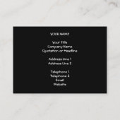 Carte De Visite Modèle animal noir et blanc d'empreinte de patte (Dos)