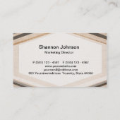 Carte De Visite Modèle - arrière - plan de toile de jute (Dos)