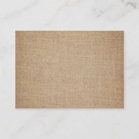 Carte De Visite Modèle - arrière - plan de toile de jute (Devant)