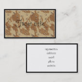 Carte De Visite Modèle Arrière - plan du Camouflage du désert (Devant / Derrière)