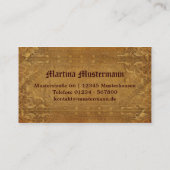 Carte De Visite Modèle ART antique (Dos)