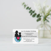 Carte De Visite Modèle assis pour animal de compagnie chien et cha (Debout devant)