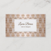 Carte De Visite Modèle baroque de beige de gradient de style (Devant)