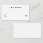 CARTE DE VISITE MODÈLE BASIC (Devant / Derrière)