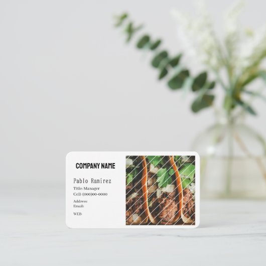 CARTE DE VISITE MODÈLE BASIC, Taqueria (Debout devant)