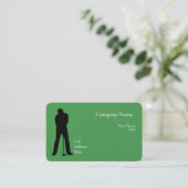Carte de visite Modèle blanc de base avec bleu (Debout devant)