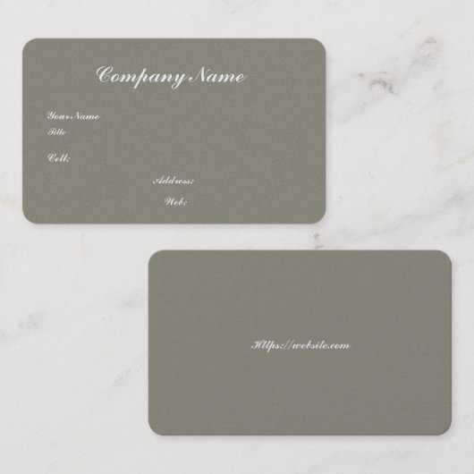 Carte de visite Modèle blanc de base avec bleu (Devant / Derrière)