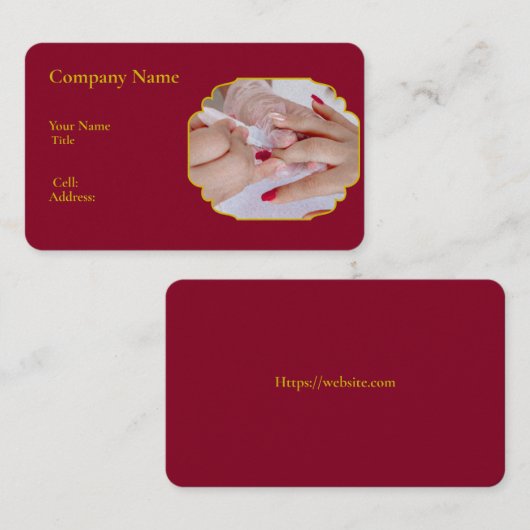 Carte de visite Modèle blanc de base NAIL SALON (Devant / Derrière)