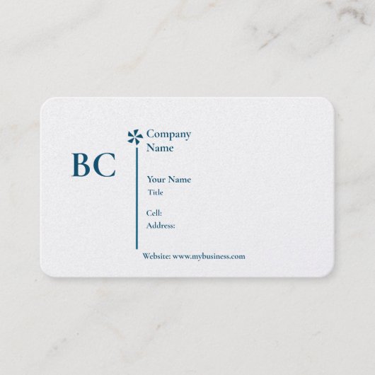 Carte de visite modèle blanc de base pour les entr (Devant)