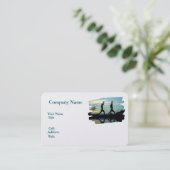 Carte de visite Modèle blanc de base, yoga (Debout devant)