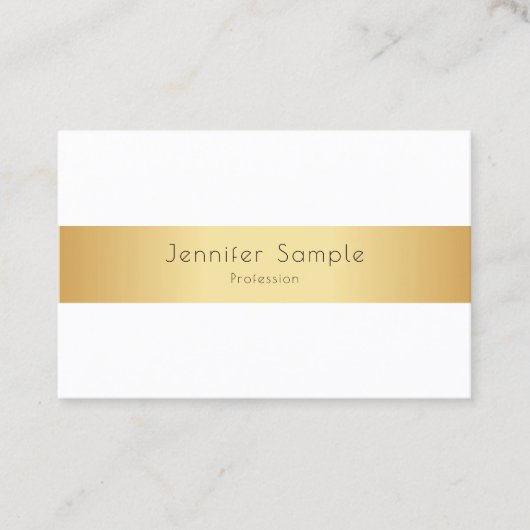 Carte De Visite Modèle blanc Faux Gold (Devant)