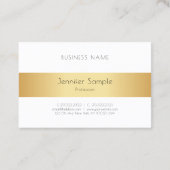 Carte De Visite Modèle blanc Faux Gold (Dos)