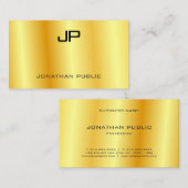 Carte De Visite Modèle Boss Elegant Glamor Faux Or Moderne (Devant / Derrière)