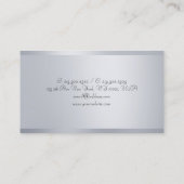 Carte De Visite Modèle Calligraphié élégant Faux Argent moderne (Dos)