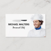 Carte De Visite Modèle Chef | Couteau et argenterie (Devant)