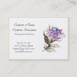 Carte De Visite modèle chinois de fleur