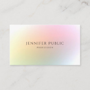Carte De Visite Modèle Coloré Tendance Design Élégant Moderne