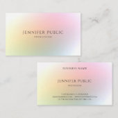 Carte De Visite Modèle coloré tendance moderne design élégant (Devant / Derrière)