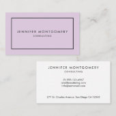 Carte De Visite MODÈLE commercial LILAC (Devant / Derrière)