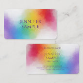 Carte De Visite Modèle couleur arc-en-ciel moderne personnalisé (Devant / Derrière)