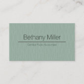 Carte De Visite Modèle CPA vert et argent (Devant)