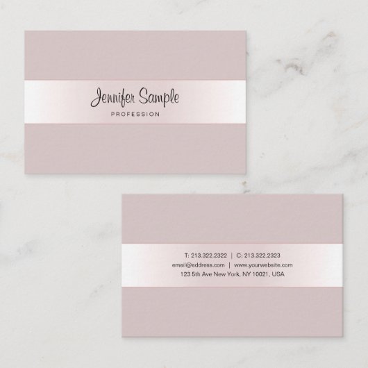 Carte De Visite Modèle créatif de luxe de conception de manuscrit (Devant / Derrière)