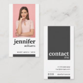 Carte de visite modèle d'actrice moderne (Devant / Derrière)