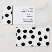 Carte De Visite Modèle dalmatien noir et blanc de tache (Devant / Derrière)
