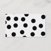 Carte De Visite Modèle dalmatien noir et blanc de tache (Dos)