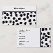 Carte De Visite Modèle dalmatien noir et blanc d'impression (Devant / Derrière)
